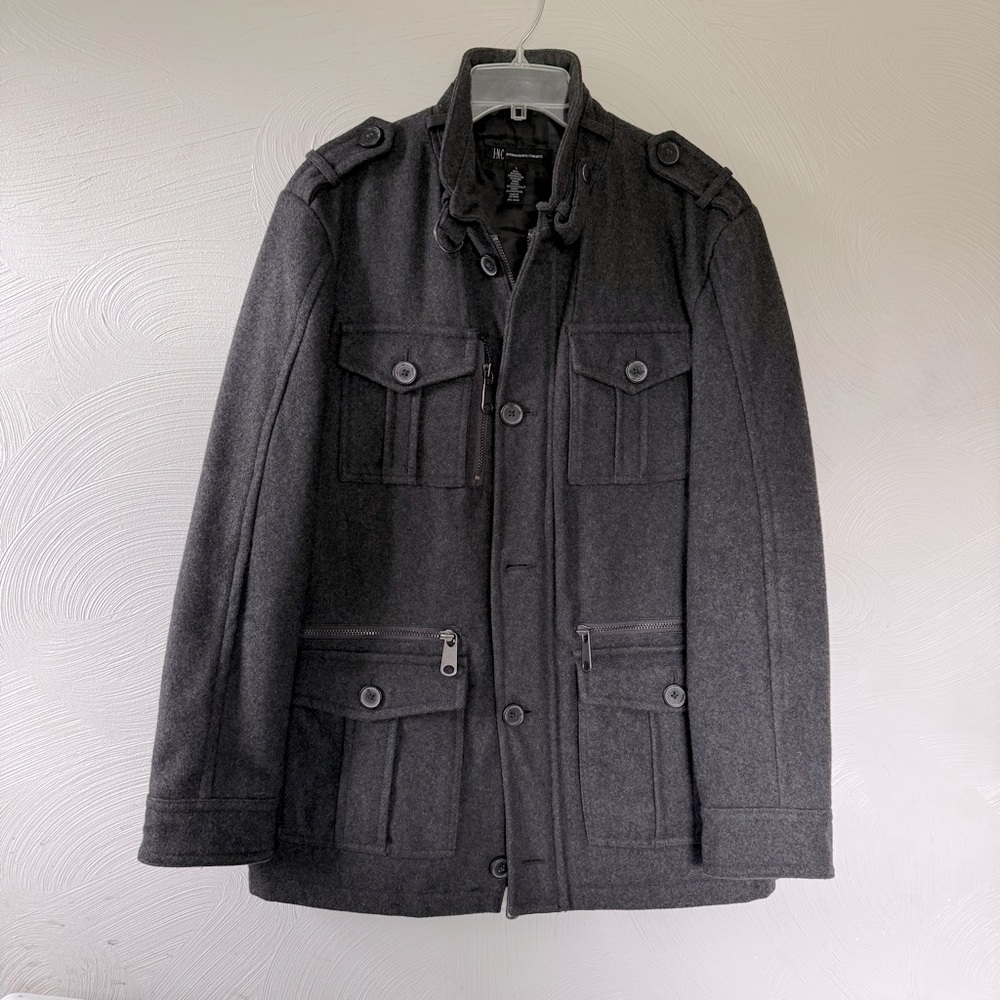 Gray INC wool-blend winter field jacket